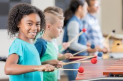 Kids playing instruments